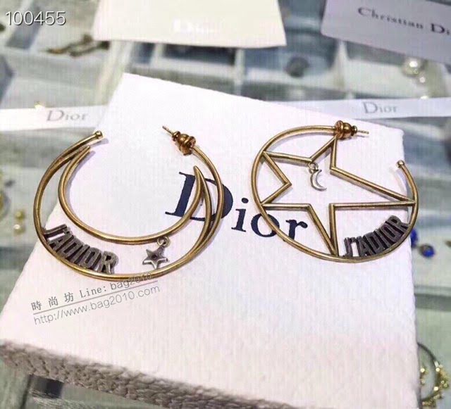 Dior飾品 迪奧經典熱銷款字母JADIOR月亮星星耳釘耳環  zgd1135